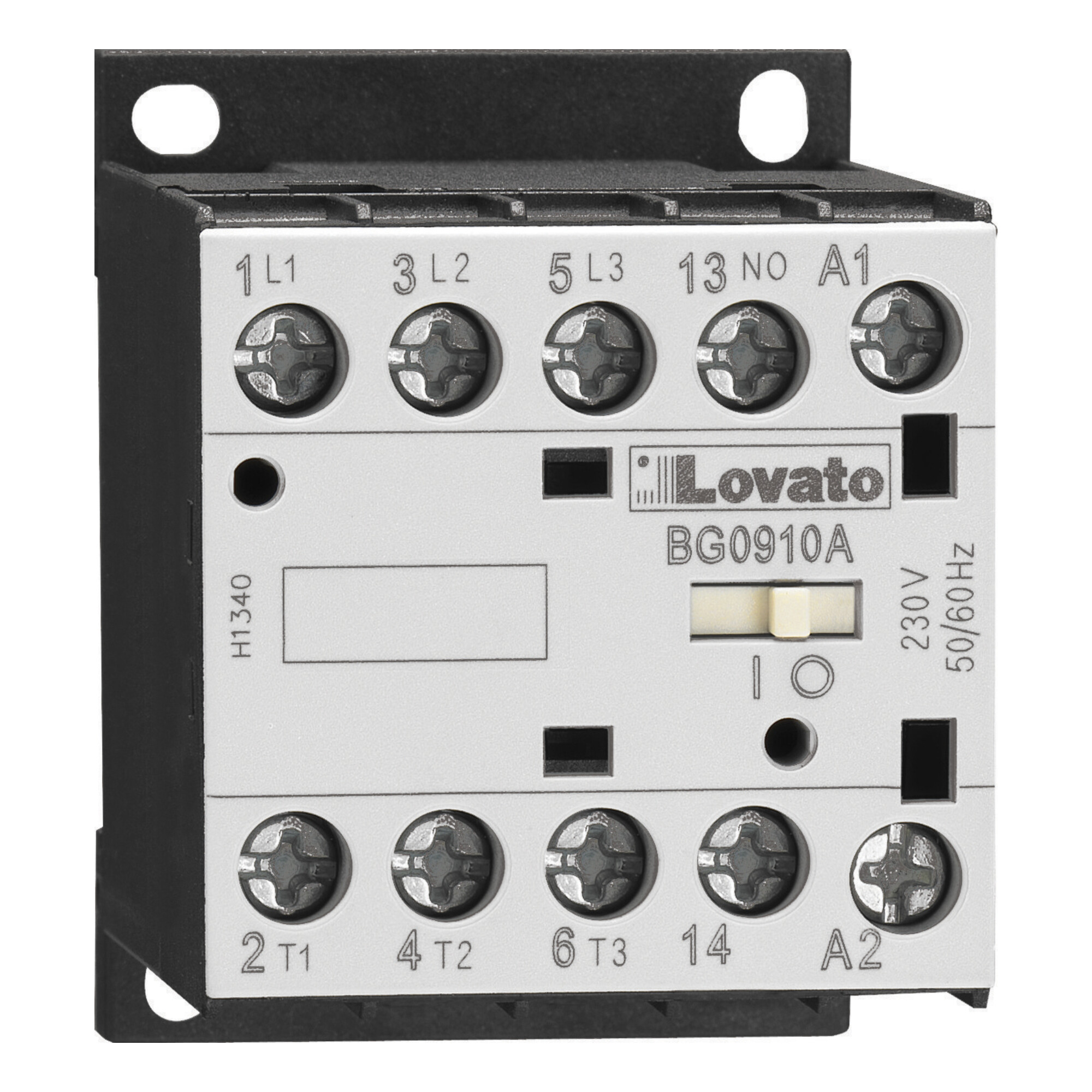 60-11BG0910A024 Mini-magneetschakelaars 11BG 3-polig 6 tot 12A-IEC AC3, 4-polig 20A-IEC ACI, ook leverbaar met 2 NC+ 2 NO hoofdcontacten. Beschikbaar in zowel AC als DC, geschikt voor DIN-rail montage. Op aanvraag ook leverbaar met soldeerpin of fastonaansluiting